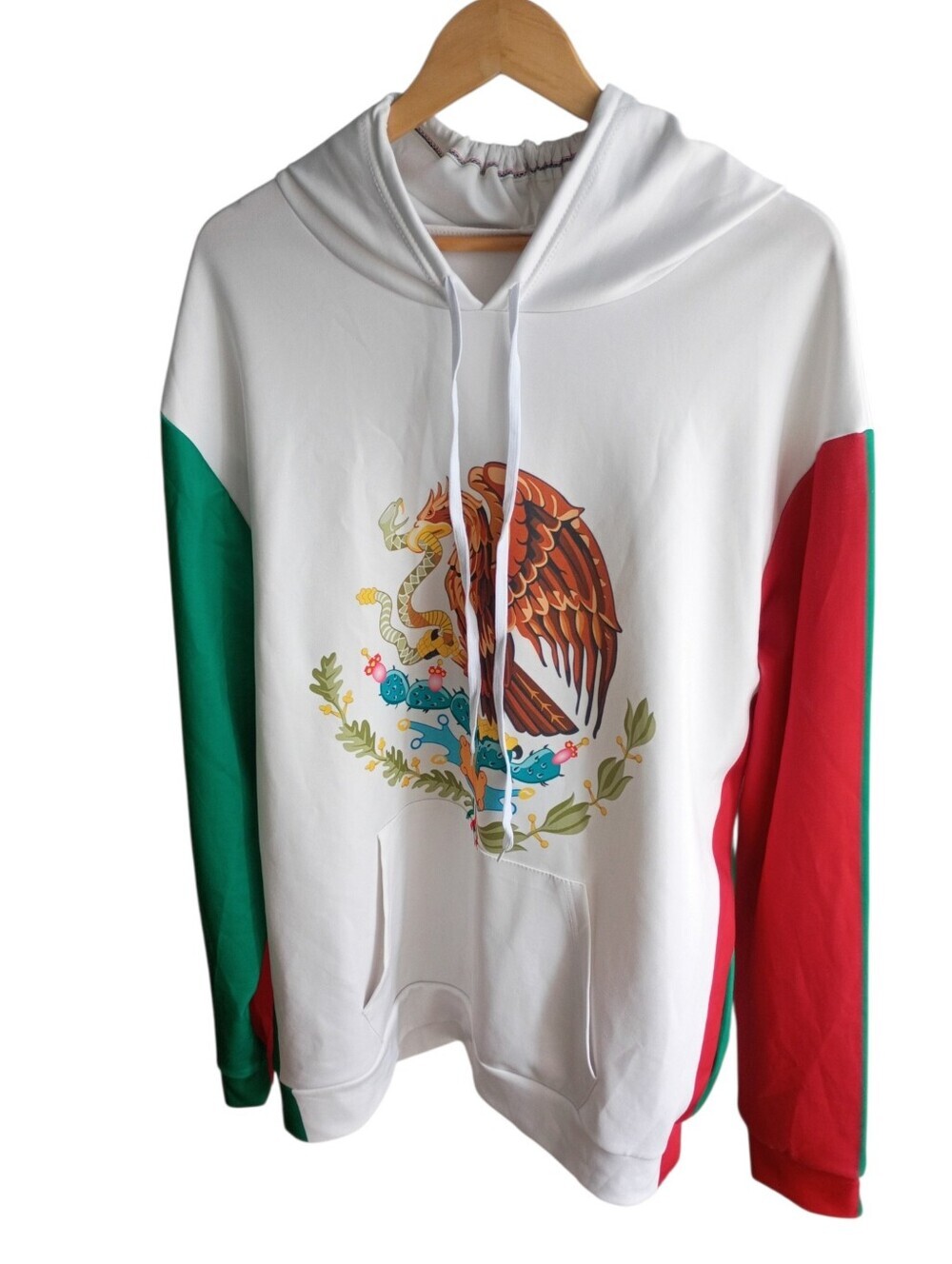 Mexico Flag Hoodie Size Large